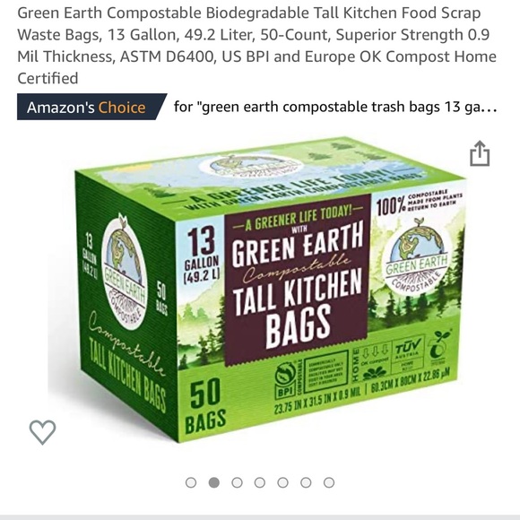 🆕✨ Green 🟢🌍Trash 🗑 Bags biodegradable tall kitchen trash bags - Picture 2 of 7